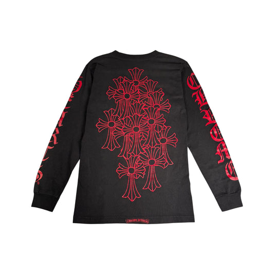 Chrome Hearts Vintage Red Hairy Dagger Cemetery Long Sleeve