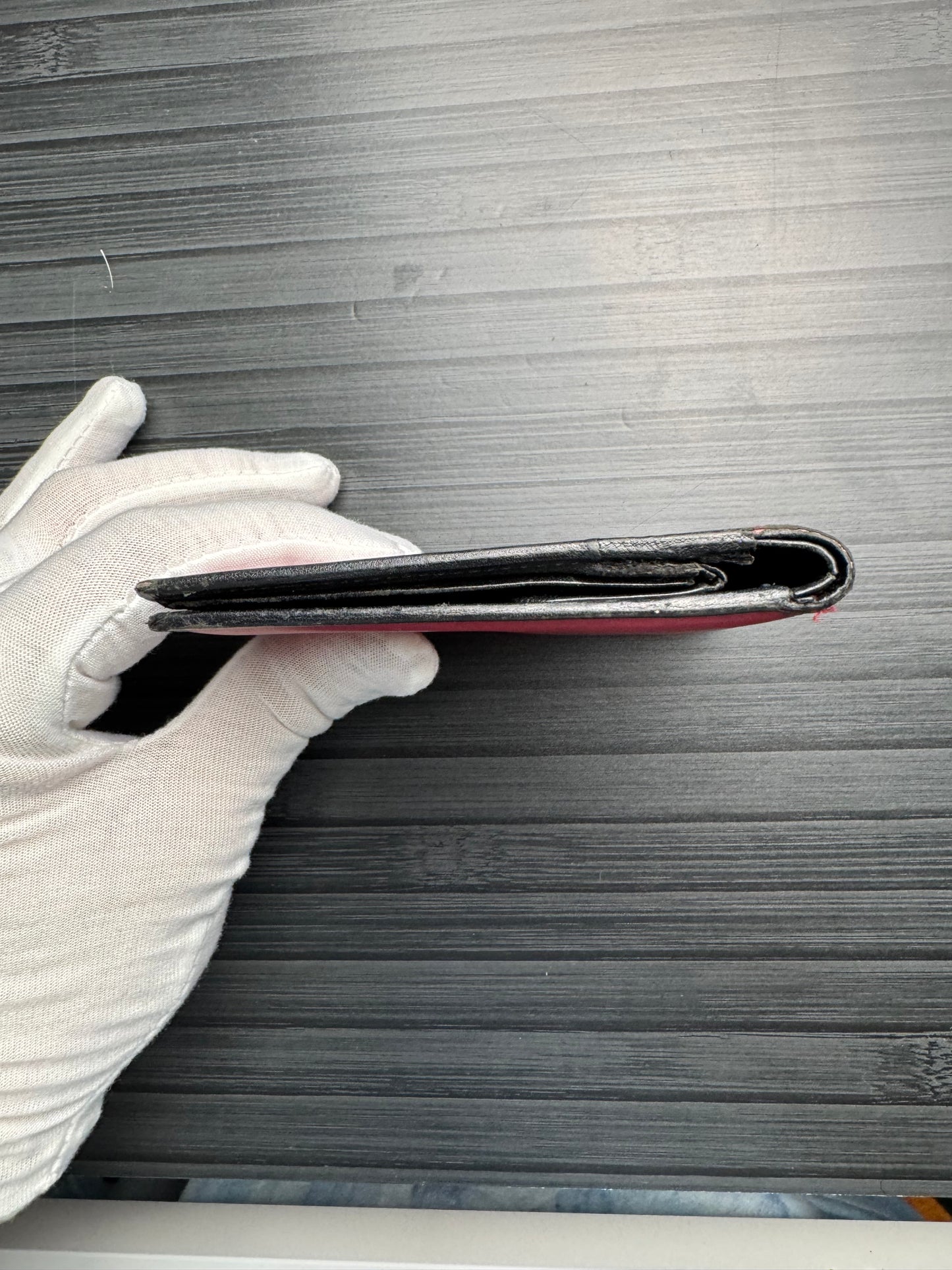 Yves Saint Laurent Bicolor Leather Bifold Wallet