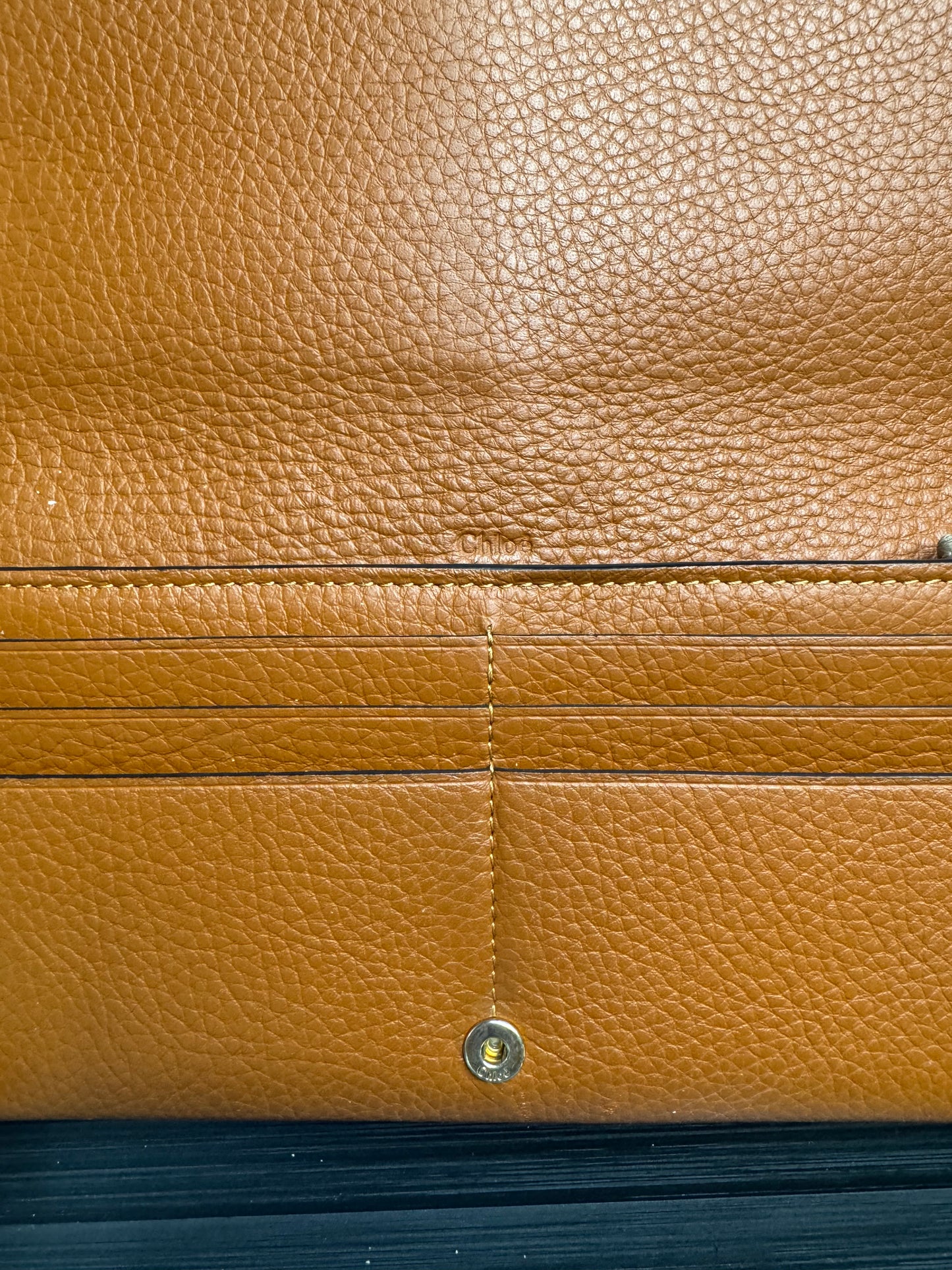 Chloe Alphabet Continental in Caramel