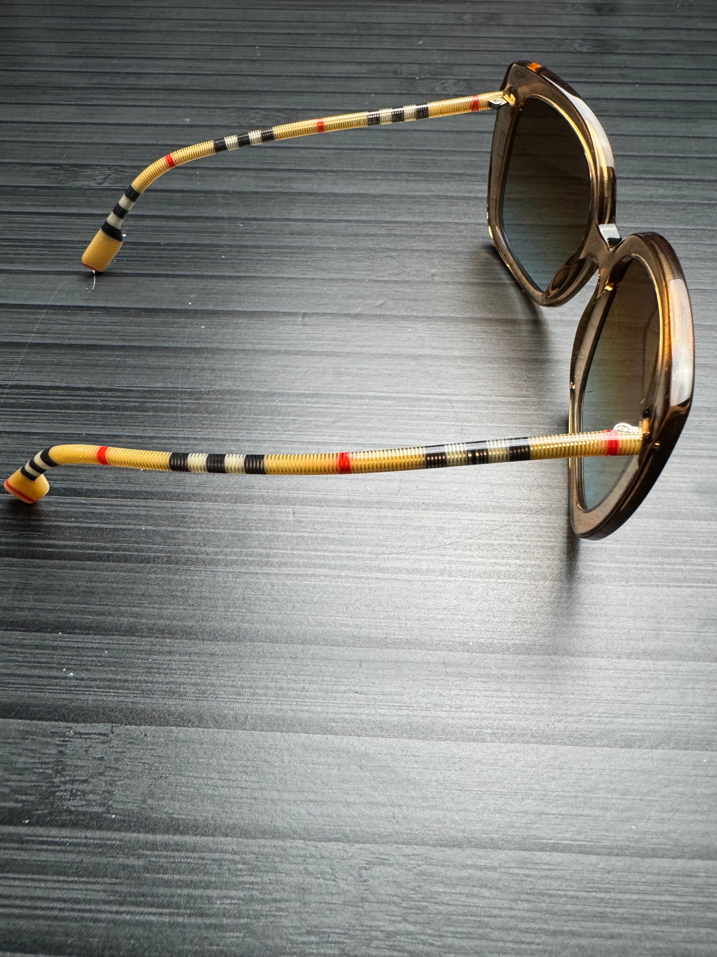 Burberry Check Clear Square Sunglasses