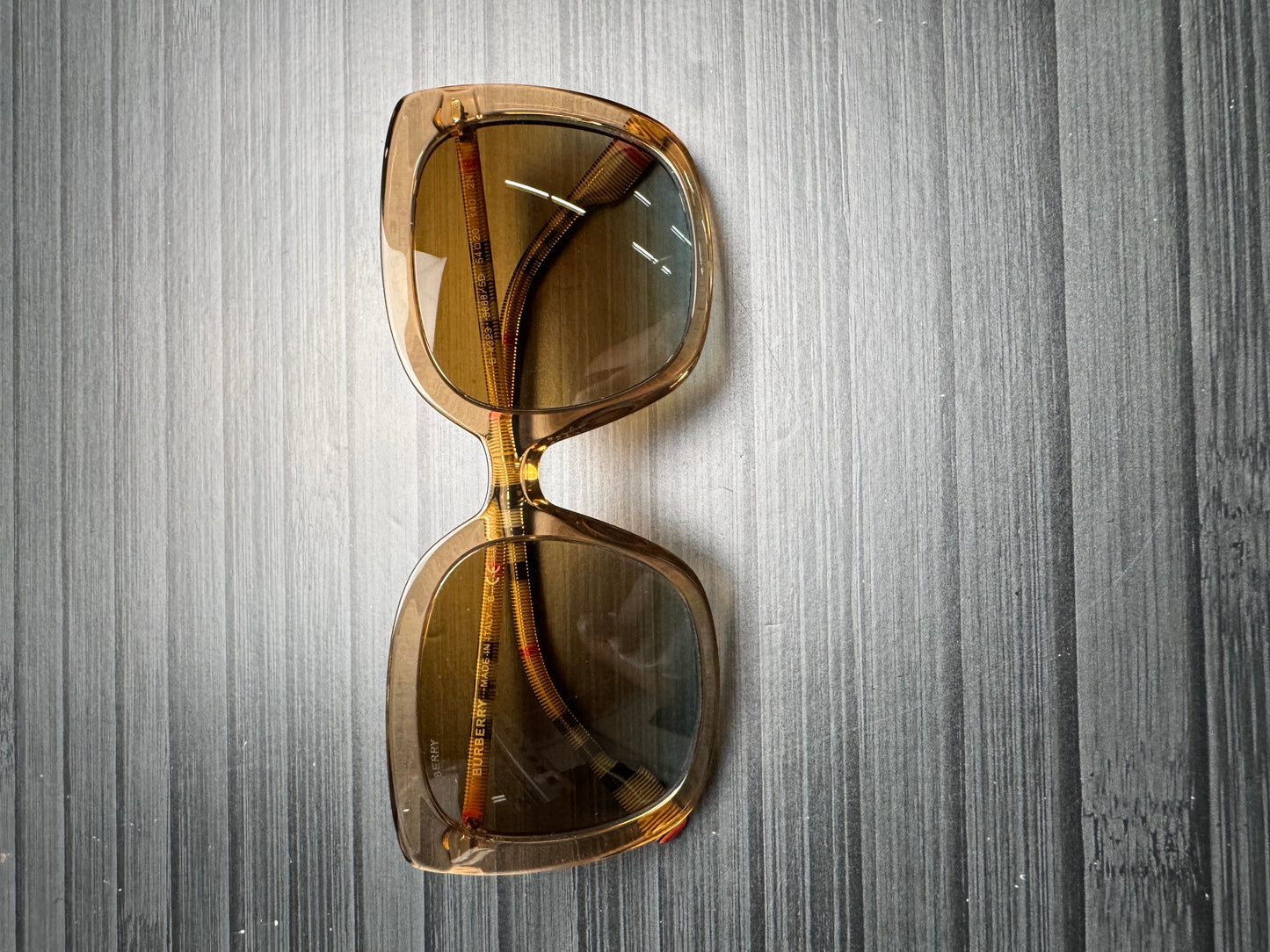 Burberry Check Clear Square Sunglasses