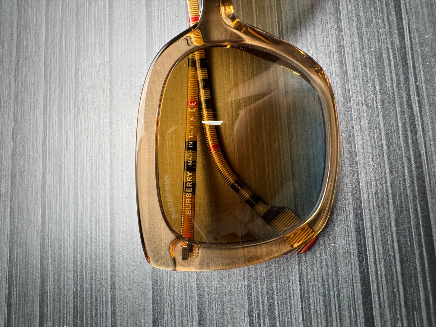 Burberry Check Clear Square Sunglasses