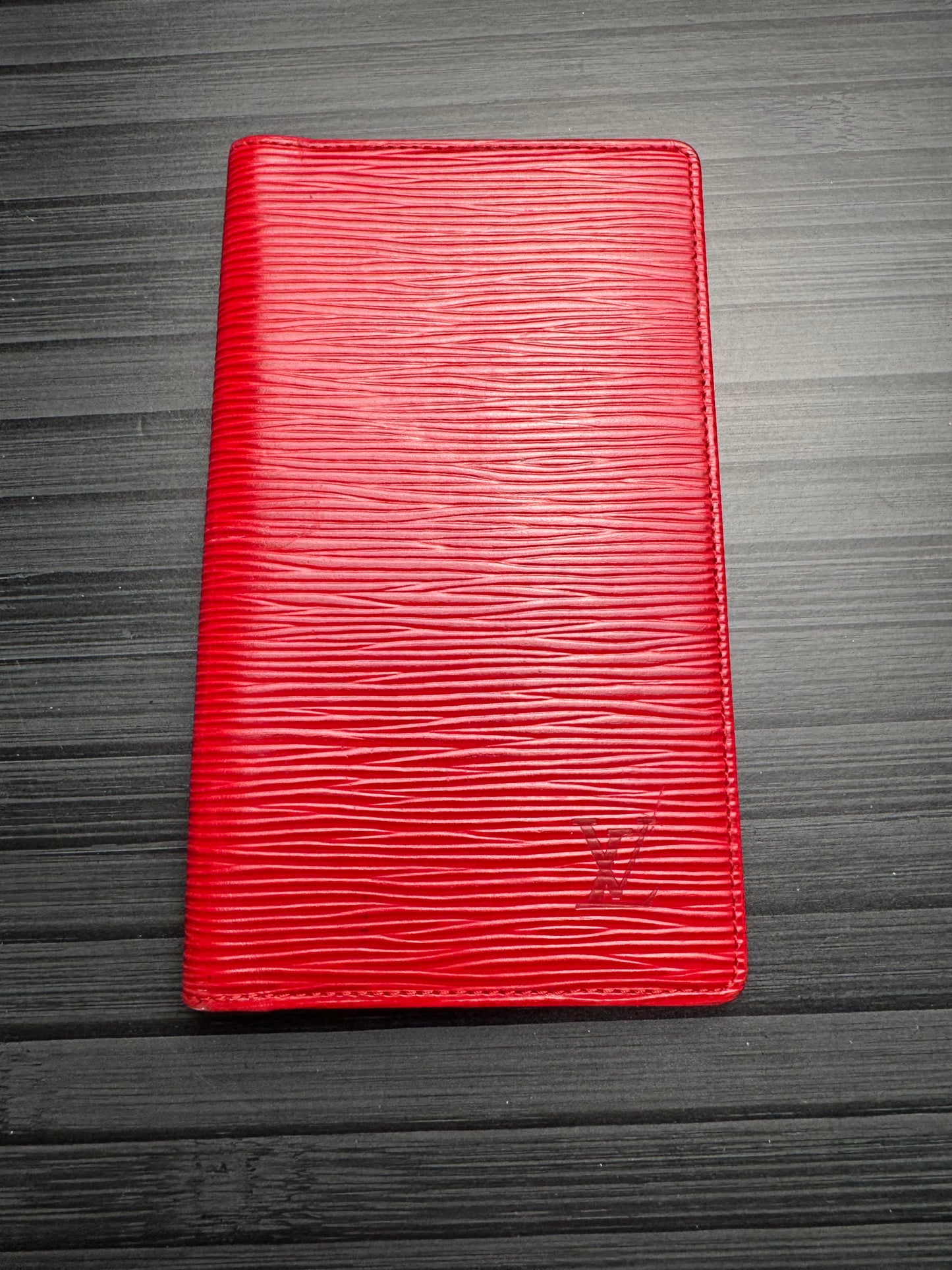 Louis Vuitton Red Epi Long Bifold Wallet