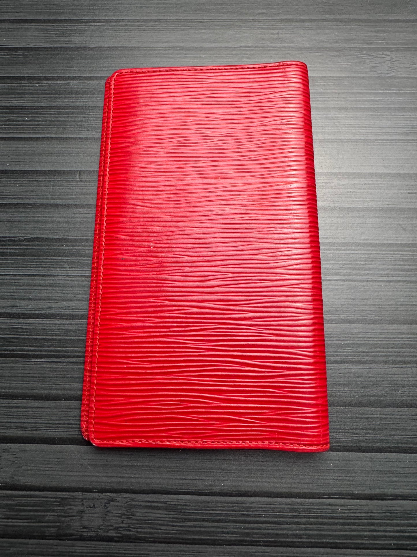 Louis Vuitton Red Epi Long Bifold Wallet
