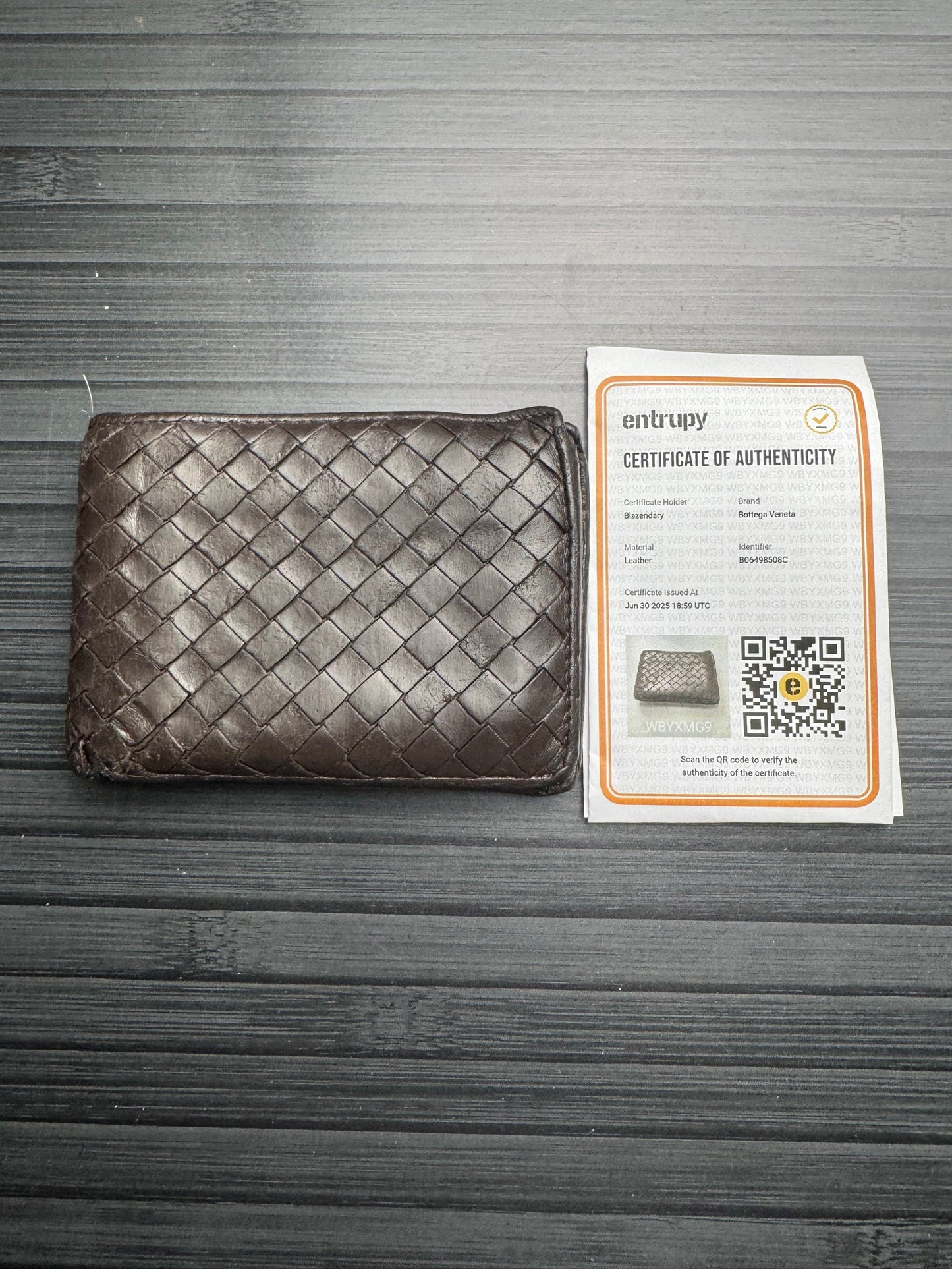 Bottega Veneta Mocha Intrecciato Leather Bifold Wallet