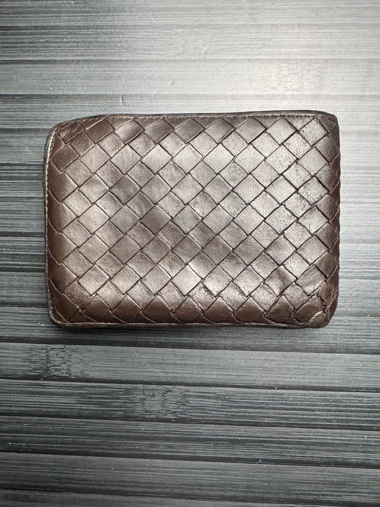 Bottega Veneta Mocha Intrecciato Leather Bifold Wallet