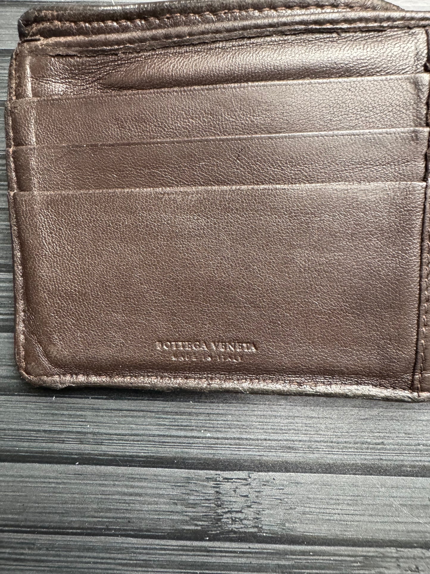 Bottega Veneta Mocha Intrecciato Leather Bifold Wallet