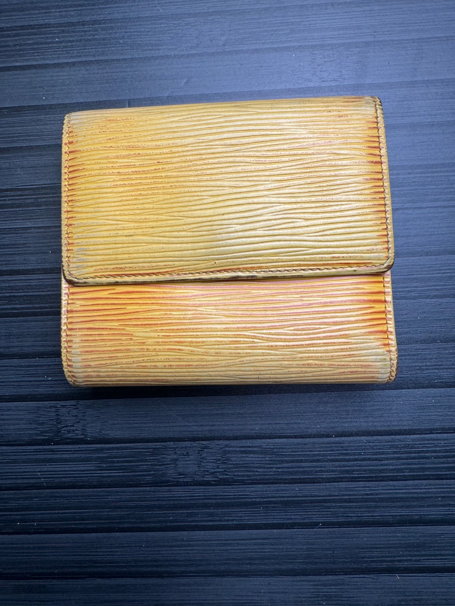 Louis Vuttion Yellow Epi Trifold