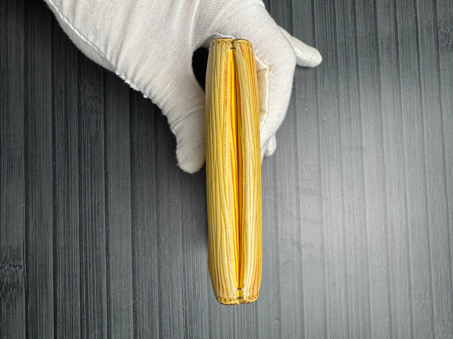 Louis Vuttion Yellow Epi Trifold