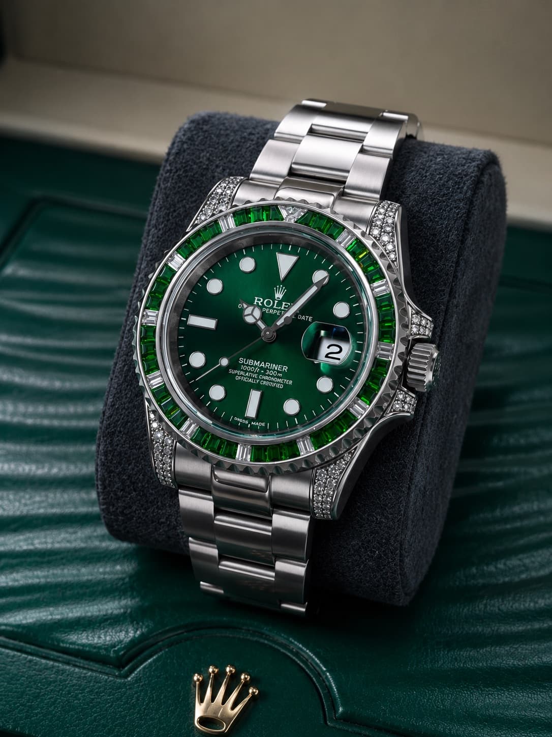 Rolex Submariner Date 'Hulk' 40mm · Green Dial & Green Ceramic Bezel · Oyster Bracelet · 2010 · Box & Card · 11-Link Full Set