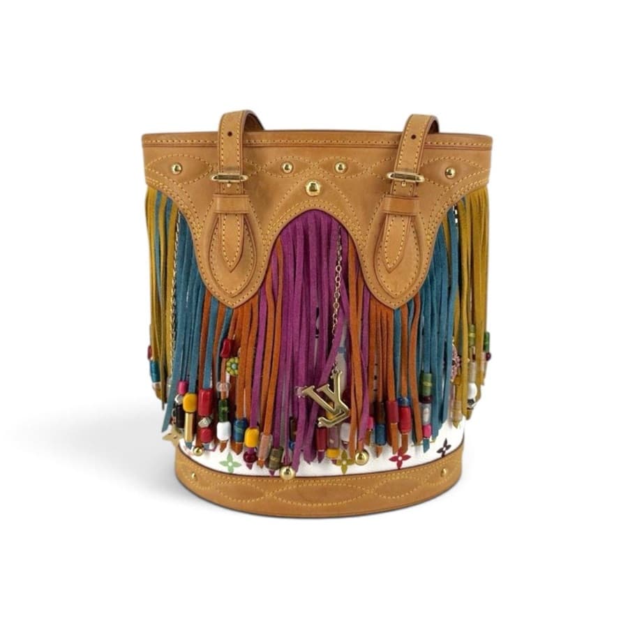 Louis Vuitton × Takashi Murakami Multicolore Fringe Bucket Bag · c.2006
