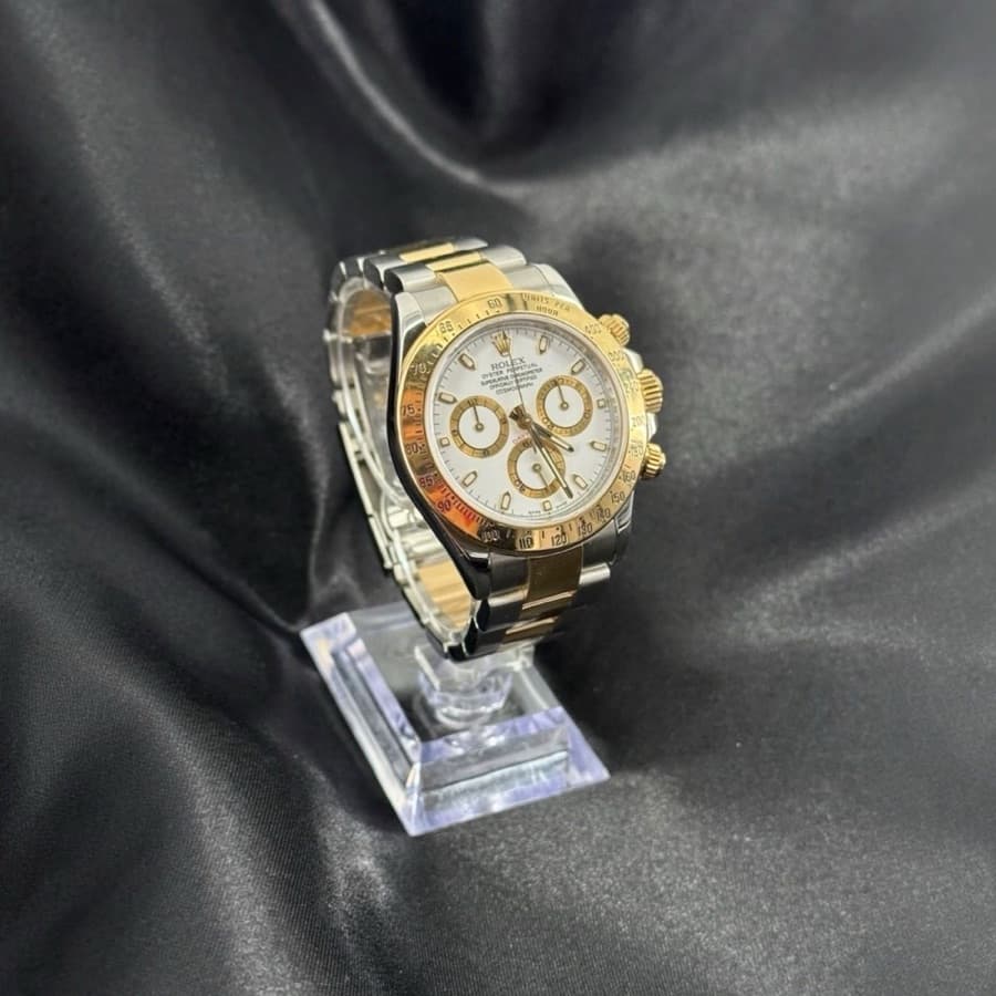 Rolex Cosmograph Daytona 40mm · Two-Tone · White Stick Dial · c.2008