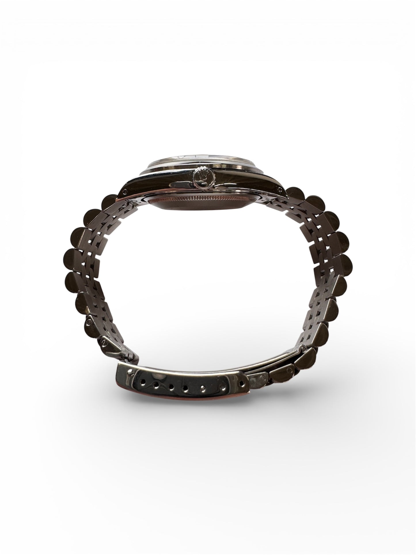 Rolex 34mm Stainless Steel Date Blue Dial Smooth Bezel Jubilee Watch 15200