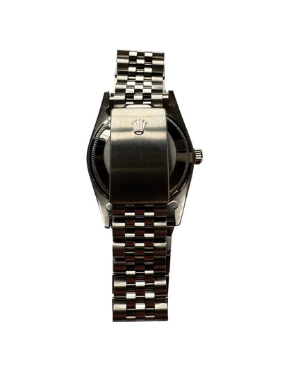 Rolex 34mm Stainless Steel Date Blue Dial Smooth Bezel Jubilee Watch 15200