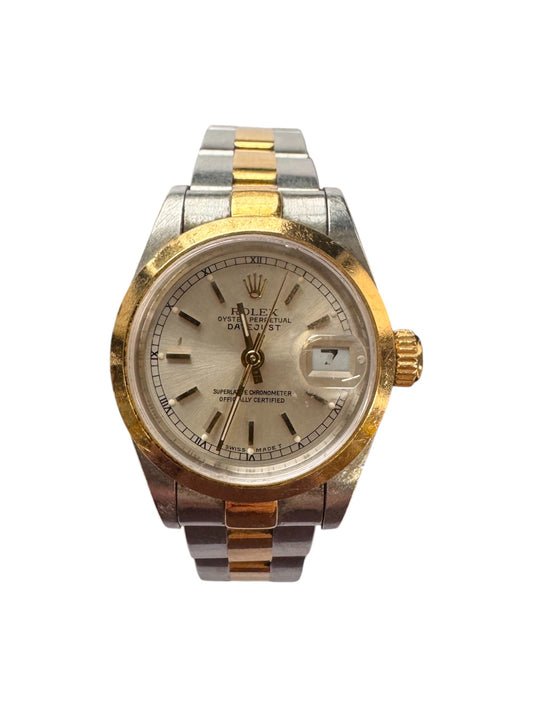 Rolex 36mm Two-Tone Datejust Champagne Dial Fluted Bezel Jubilee Watch
