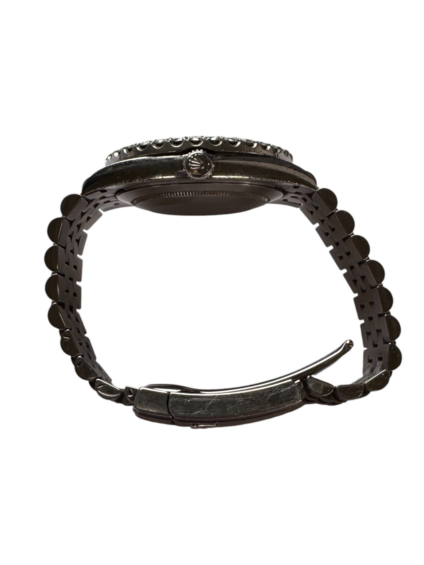 Rolex 41mm Stainless Steel Datejust AM Red Roman Diamond Dial & Diamond Bezel Watch 2020