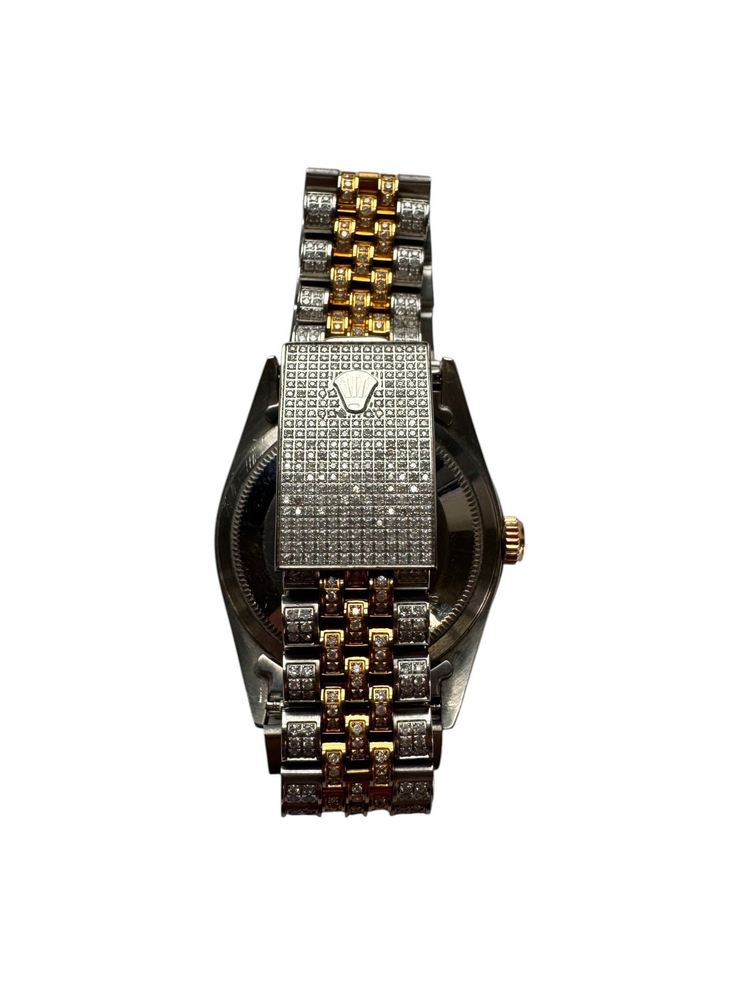 Rolex 36mm 18kt Gold Two-Tone Datejust AM Mother of Pearl Diamond Dial Bezel & Bracelet Watch