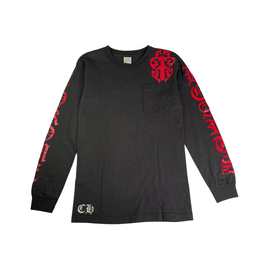 Chrome Hearts Vintage Red Hairy Dagger Cemetery Long Sleeve