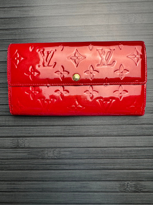 Louis Vuitton Red Vernis Monogram Portefeuille Long Wallet