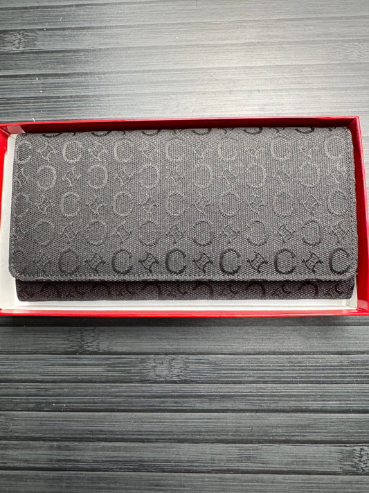 Celine Black Macadam Canvas Long Wallet