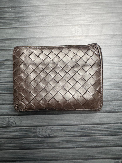 Bottega Veneta Mocha Intrecciato Leather Bifold Wallet