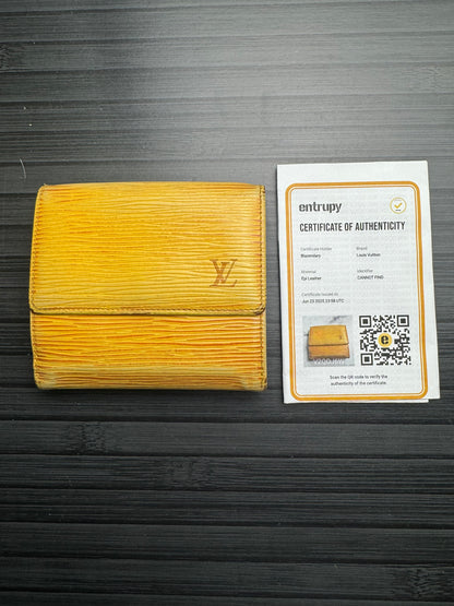 Louis Vuttion Yellow Epi Trifold