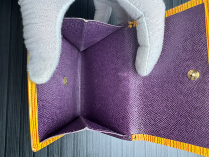 Louis Vuttion Yellow Epi Trifold